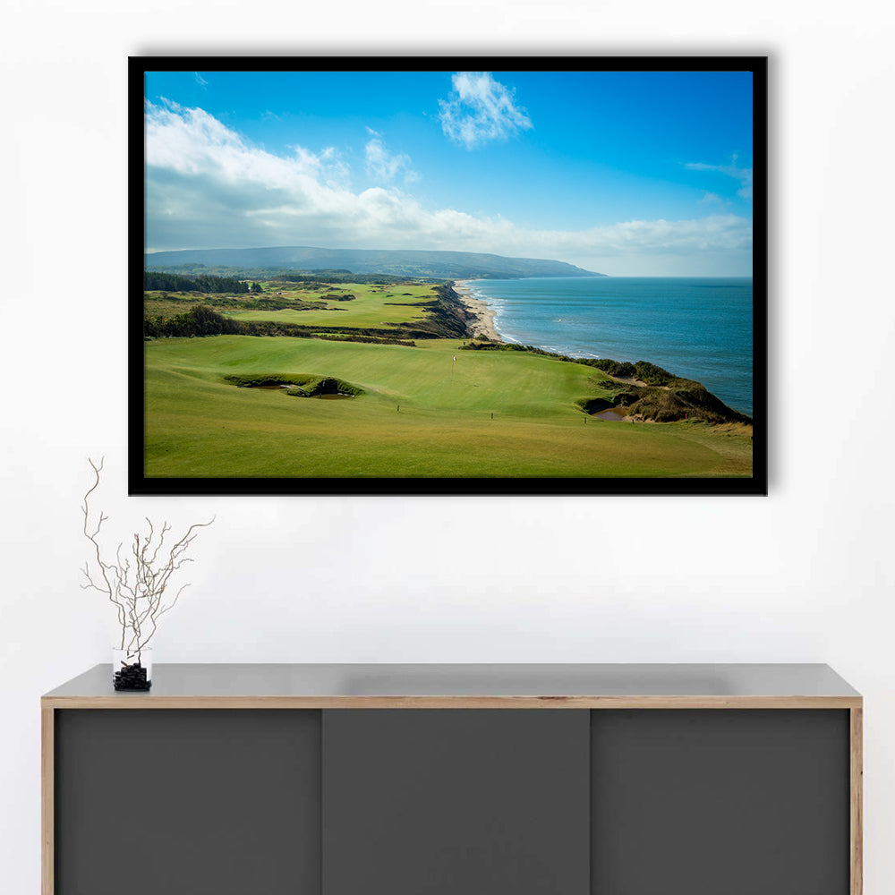 Bandon Dunes Golf Courses At Bandon, Ore, USA 2, Framed Art Print Wall Decor, Picture Framed