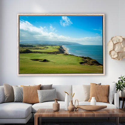 Bandon Dunes Golf Courses At Bandon, Ore, USA 2, Floating Framed Canvas Print Wall Art