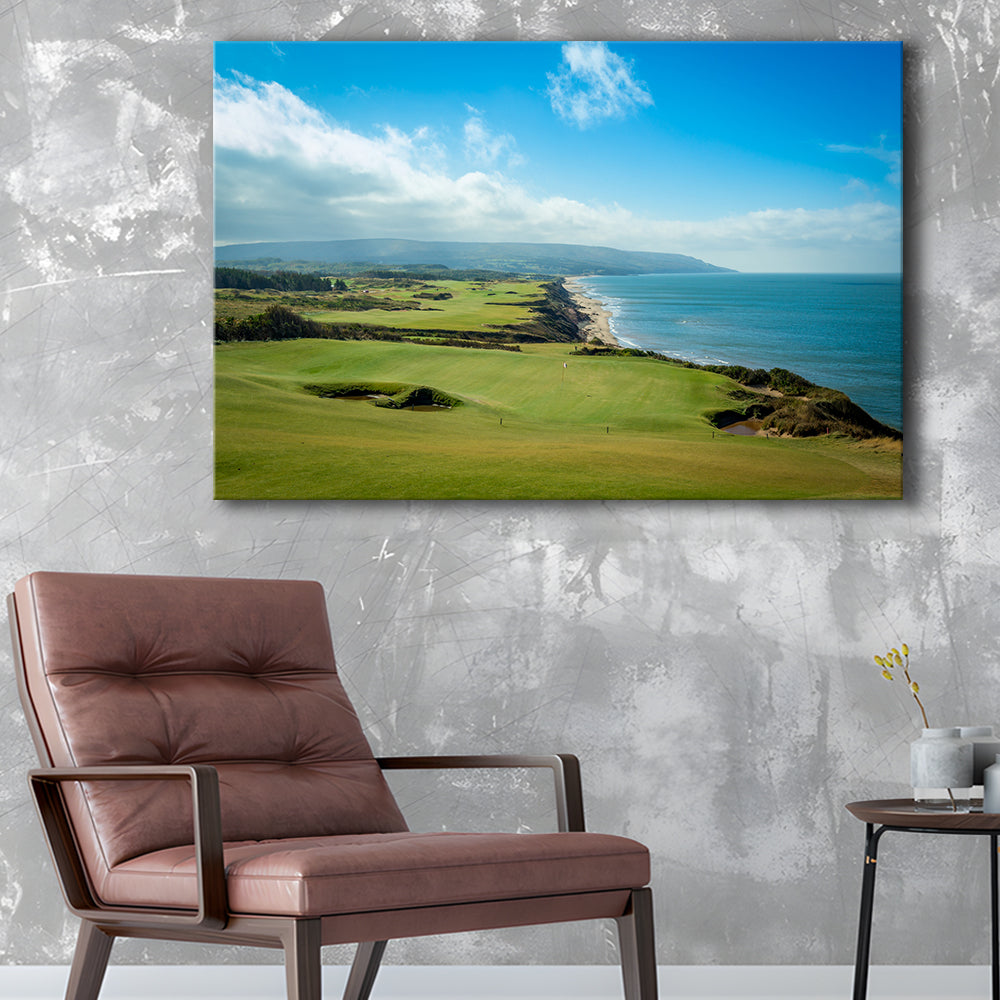 Bandon Dunes Golf Courses At Bandon, Ore, USA 2, Golf Art Print,Gifts Golf Lover