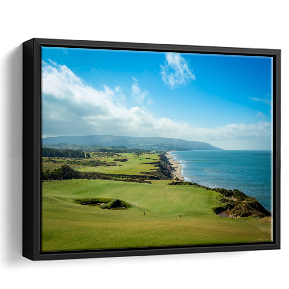 Bandon Dunes Golf Courses At Bandon, Ore, USA 2, Floating Framed Canvas Print Wall Art