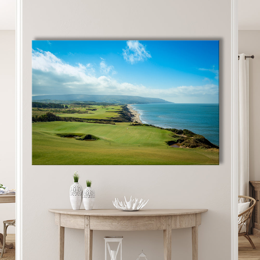 Bandon Dunes Golf Courses At Bandon, Ore, USA 2, Golf Art Print,Gifts Golf Lover