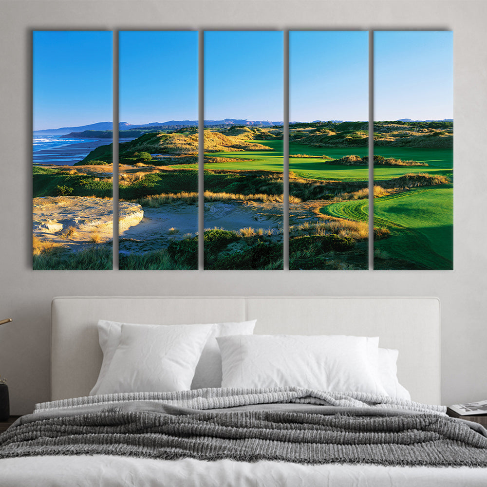 Bandon Dunes Hole 05, Bandon, Oregon, Golf Art Print, Extra Large Canvas Print Wall Art