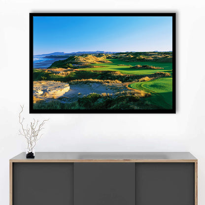 Bandon Dunes Hole 05, Bandon, Oregon, Framed Art Print Wall Decor, Picture Framed