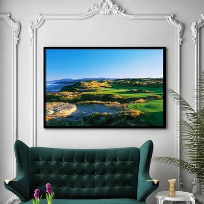 Bandon Dunes Hole 05, Bandon, Oregon, Framed Art Print Wall Decor, Picture Framed