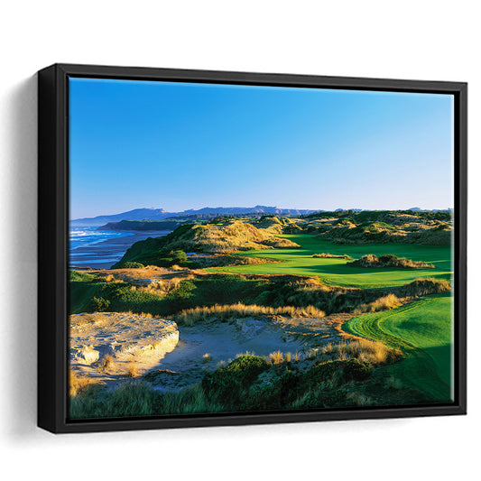 Bandon Dunes Hole 05, Bandon, Oregon, Floating Framed Canvas Print Wall Art