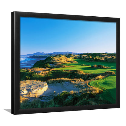 Bandon Dunes Hole 05, Bandon, Oregon, Framed Art Print Wall Decor, Picture Framed