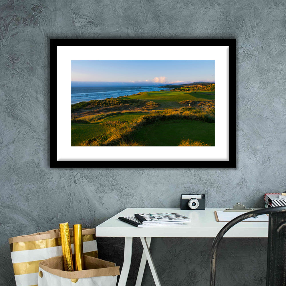 Bandon Dunes Hole 06, Bandon, Oregon, Goft Art Print, Framed Art Print White Border Wall Decor