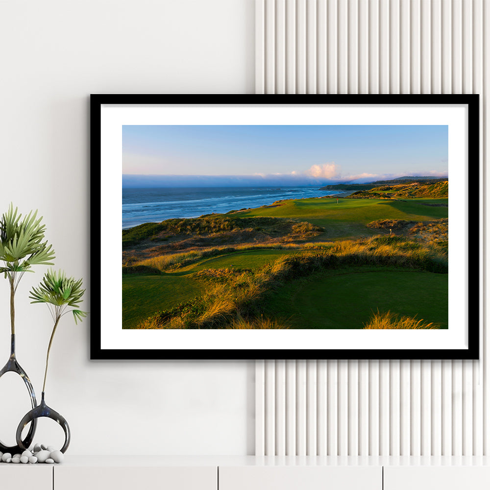 Bandon Dunes Hole 06, Bandon, Oregon, Goft Art Print, Framed Art Print White Border Wall Decor