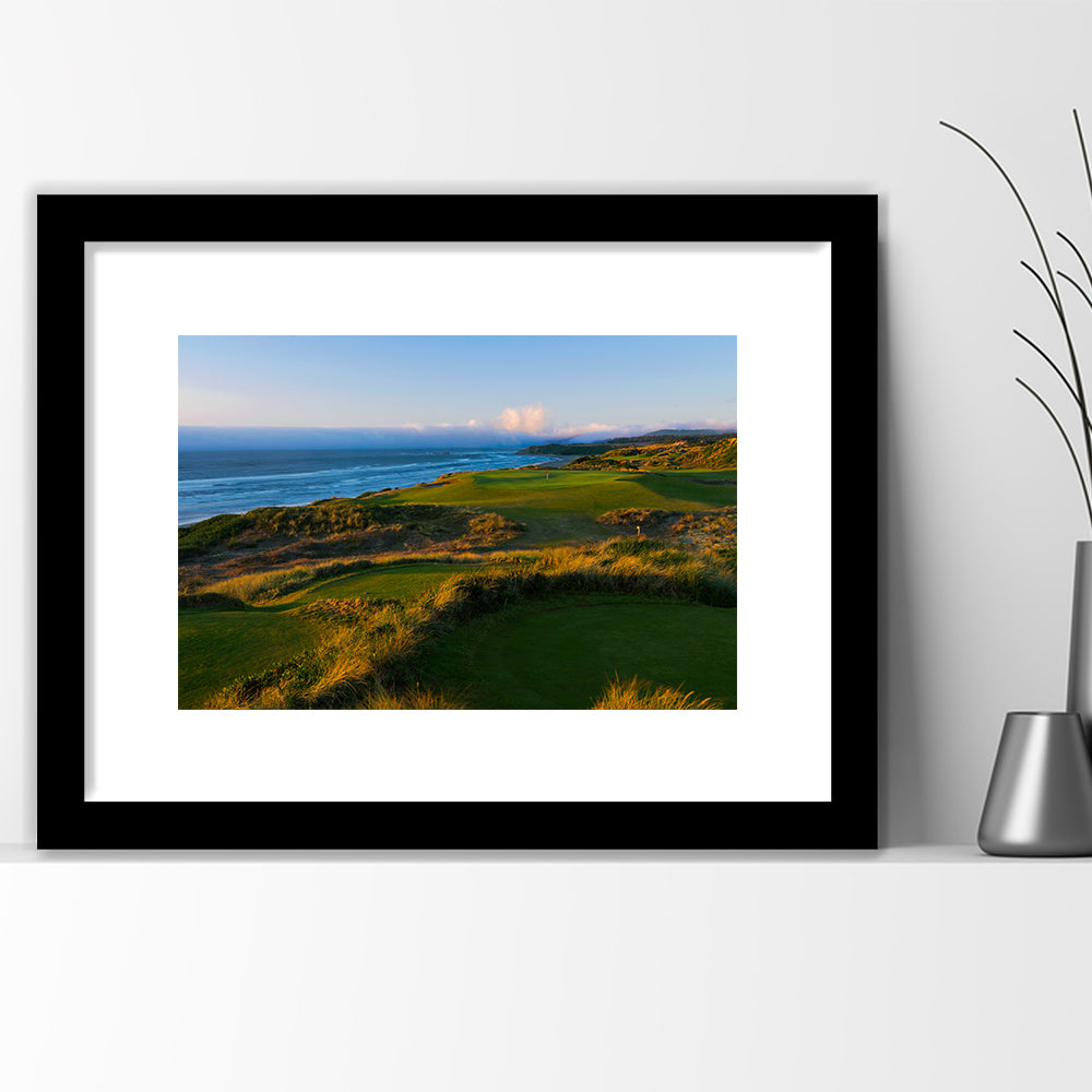 Bandon Dunes Hole 06, Bandon, Oregon, Goft Art Print, Framed Art Print White Border Wall Decor