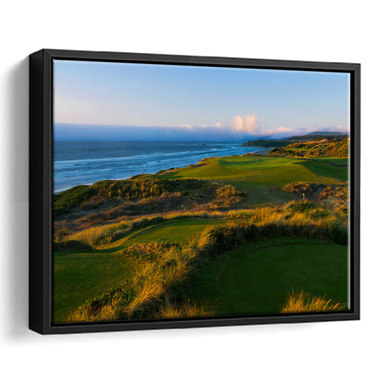 Bandon Dunes Hole 06, Bandon, Oregon, Floating Framed Canvas Print Wall Art