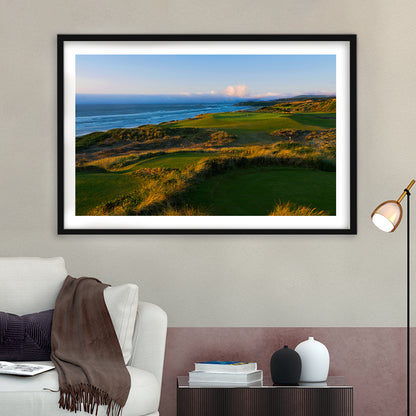 Bandon Dunes Hole 06, Bandon, Oregon, Goft Art Print, Framed Art Print White Border Wall Decor