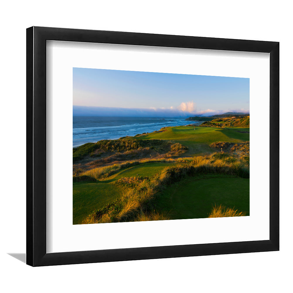 Bandon Dunes Hole 06, Bandon, Oregon, Goft Art Print, Framed Art Print White Border Wall Decor