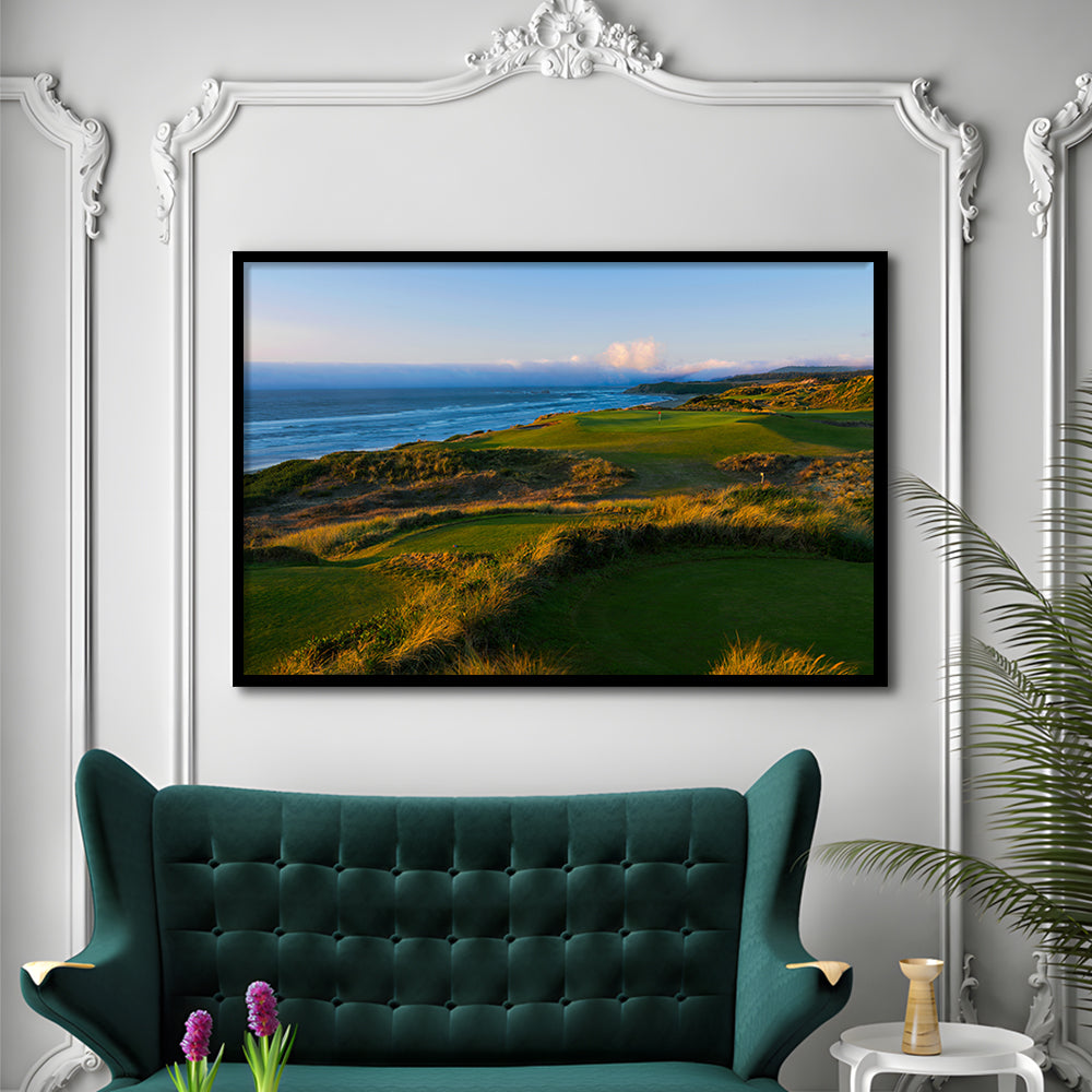 Bandon Dunes Hole 06, Bandon, Oregon, Framed Art Print Wall Decor, Picture Framed