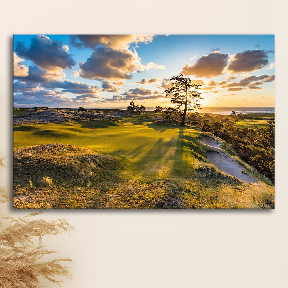 Bandon Preserve Golf Course Hole 11 Sunset 2 Fine Art, Golf Art Print,Gifts Golf Lover