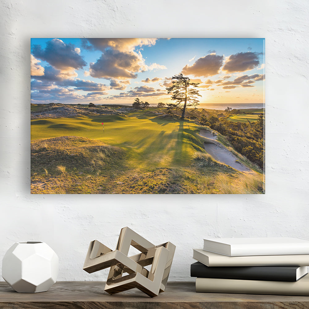 Bandon Preserve Golf Course Hole 11 Sunset 2 Fine Art, Golf Art Print,Gifts Golf Lover
