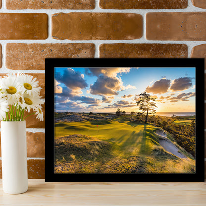 Bandon Preserve Golf Course Hole 11 Sunset 2 Fine Art, Framed Art Print Wall Decor, Picture Framed
