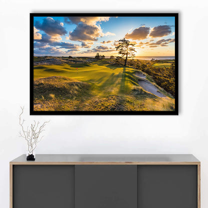 Bandon Preserve Golf Course Hole 11 Sunset 2 Fine Art, Framed Art Print Wall Decor, Picture Framed