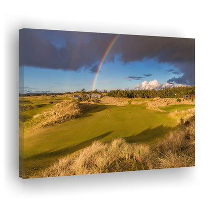 Bandon Preserve Golf Course, Hole 1 Rainbow Fine Art, Golf Art Print,Gifts Golf Lover