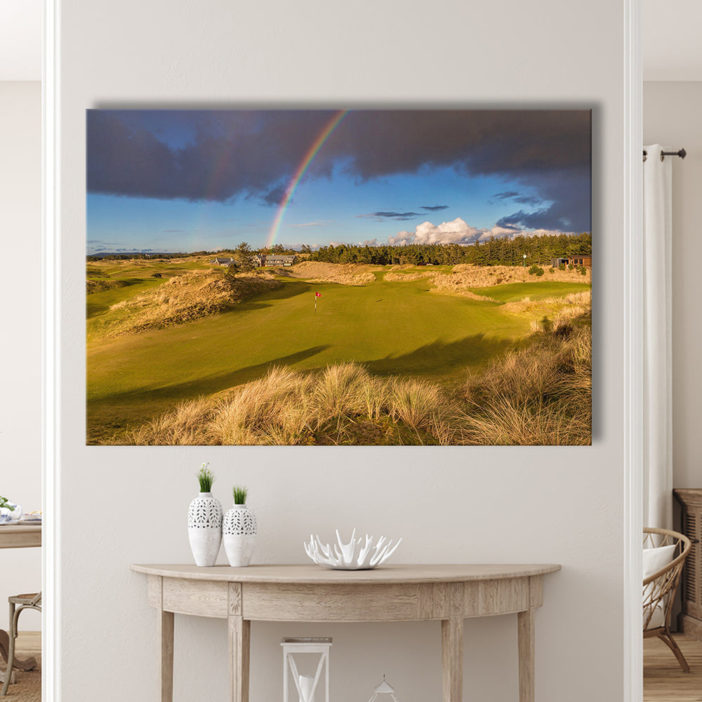 Bandon Preserve Golf Course, Hole 1 Rainbow Fine Art, Golf Art Print,Gifts Golf Lover