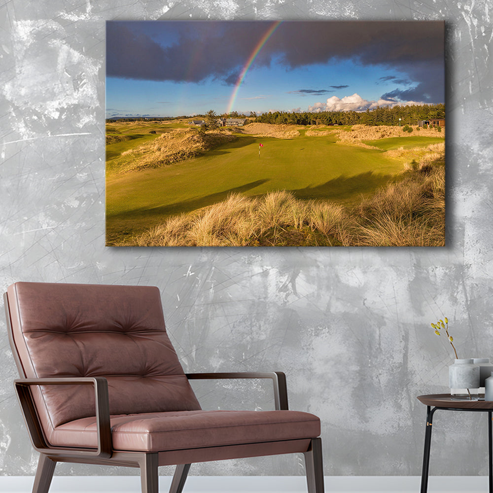 Bandon Preserve Golf Course, Hole 1 Rainbow Fine Art, Golf Art Print,Gifts Golf Lover