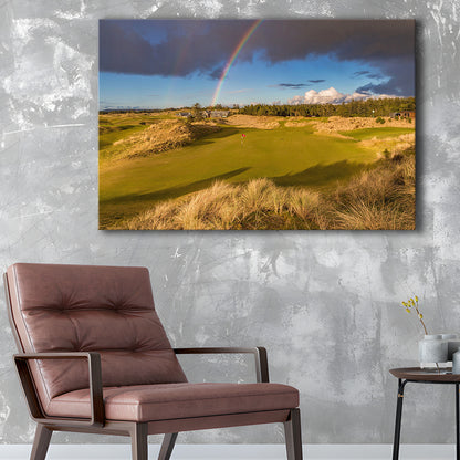 Bandon Preserve Golf Course, Hole 1 Rainbow Fine Art, Golf Art Print,Gifts Golf Lover