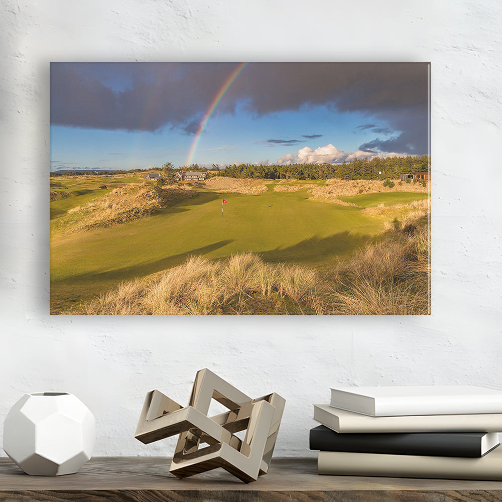 Bandon Preserve Golf Course, Hole 1 Rainbow Fine Art, Golf Art Print,Gifts Golf Lover