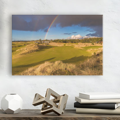 Bandon Preserve Golf Course, Hole 1 Rainbow Fine Art, Golf Art Print,Gifts Golf Lover