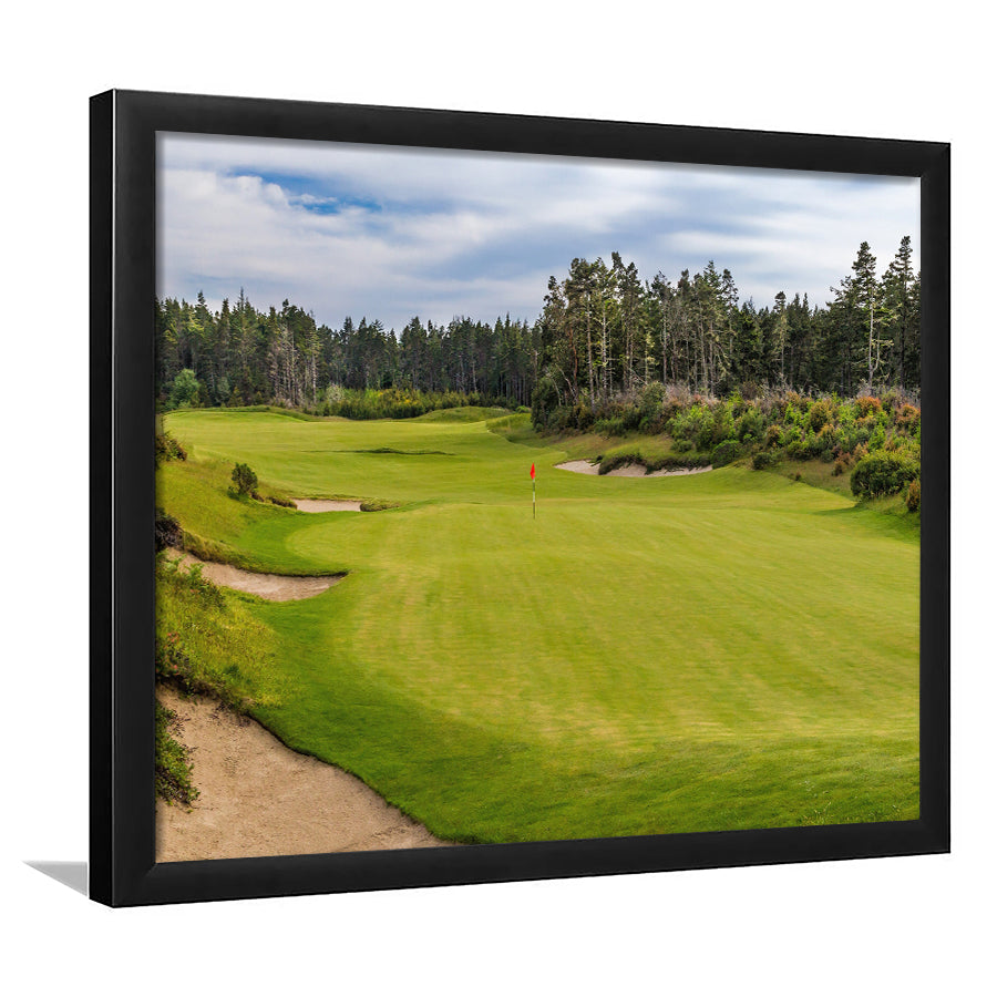 Bandon Trails Golf Course, Hole 15 Fine Art, Framed Art Print Wall Decor, Picture Framed
