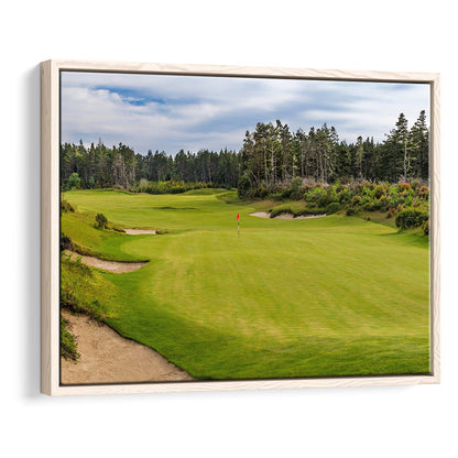 Bandon Trails Golf Course, Hole 15 Fine Art, Floating Framed Canvas Print Wall Art