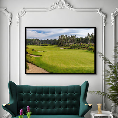 Bandon Trails Golf Course, Hole 15 Fine Art, Framed Art Print Wall Decor, Picture Framed