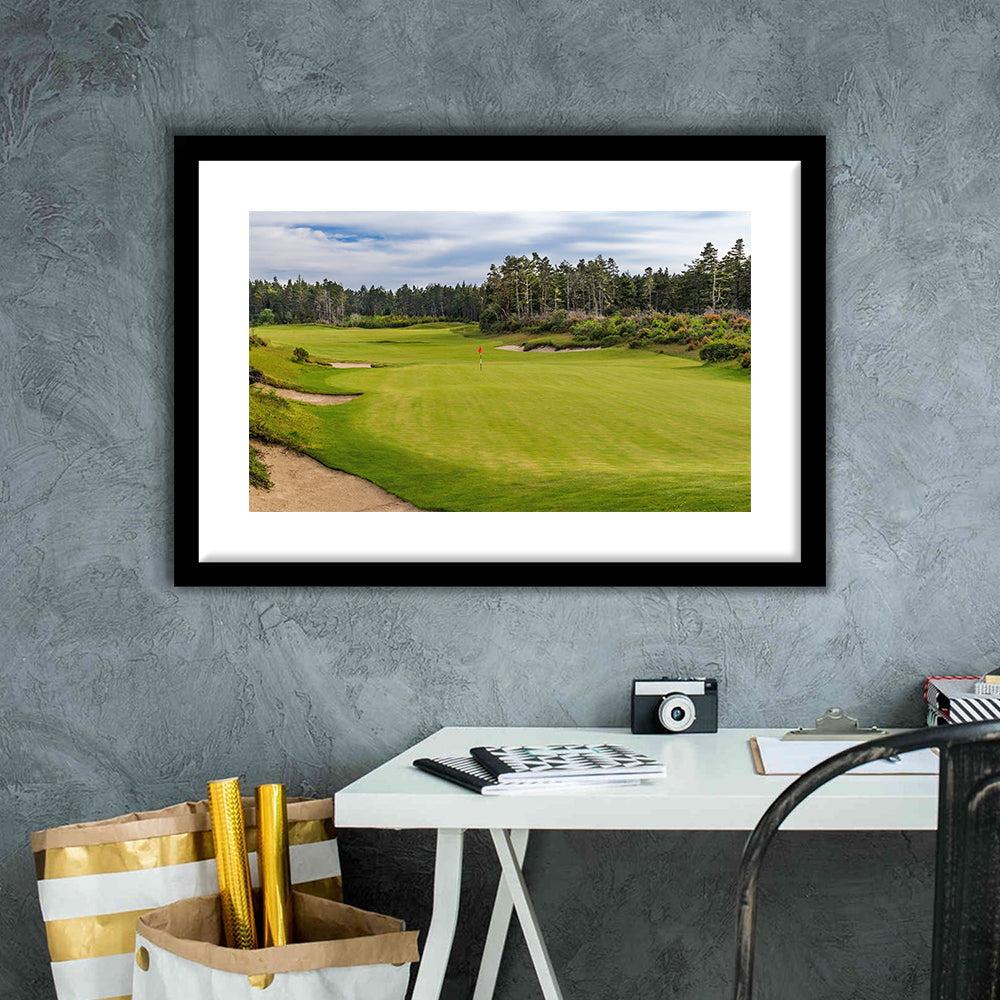 Bandon Trails Golf Course, Hole 15 Fine Art, Goft Art Print, Framed Art Print White Border Wall Decor