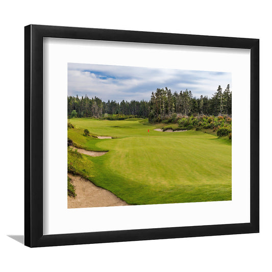Bandon Trails Golf Course, Hole 15 Fine Art, Goft Art Print, Framed Art Print White Border Wall Decor