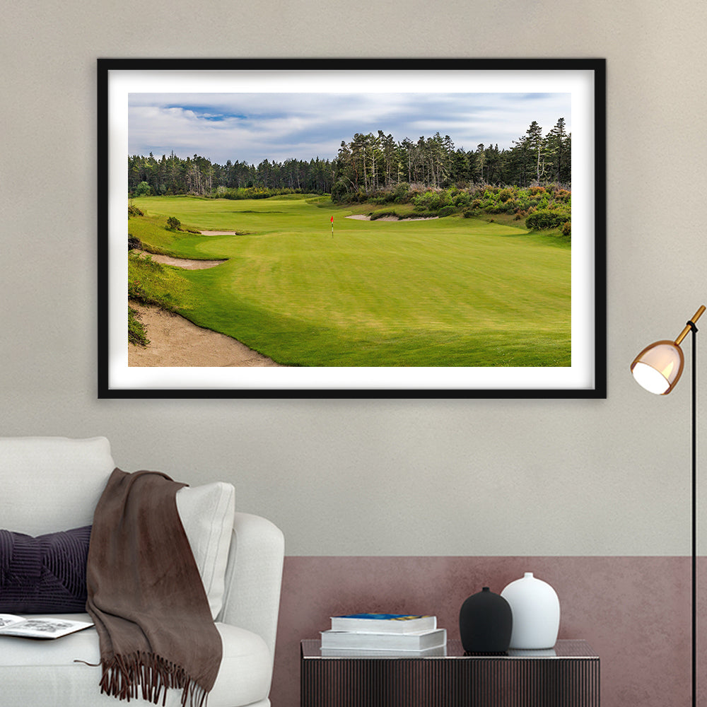 Bandon Trails Golf Course, Hole 15 Fine Art, Goft Art Print, Framed Art Print White Border Wall Decor