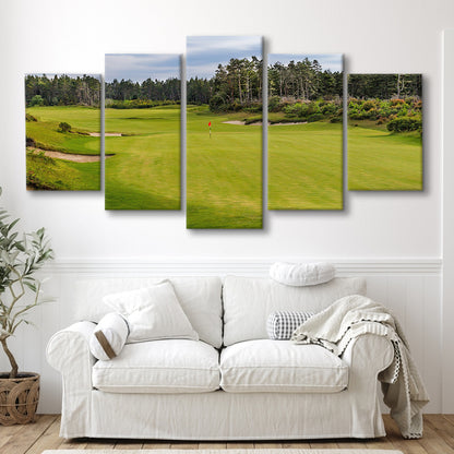 Bandon Trails Golf Course, Hole 15 Fine Art, Golf Art Print, 5 Pieces Mixed Canvas Print Wall Art