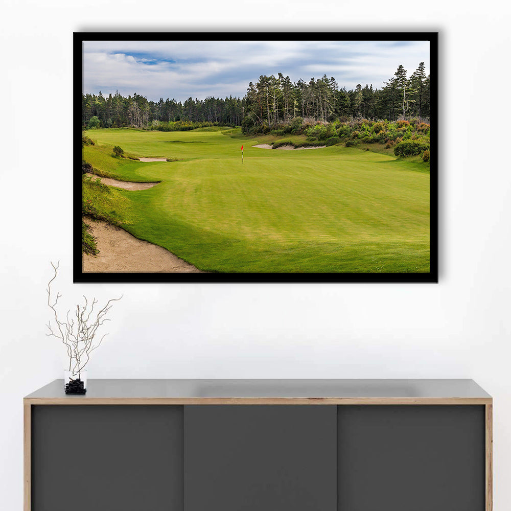 Bandon Trails Golf Course, Hole 15 Fine Art, Framed Art Print Wall Decor, Picture Framed