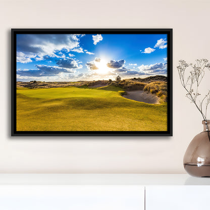 Bandon Trails Golf Course, Hole 18 Fine Art, Floating Framed Canvas Print Wall Art