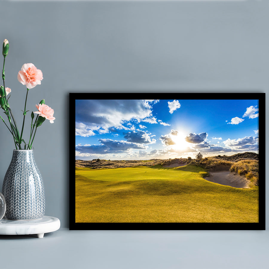 Bandon Trails Golf Course, Hole 18 Fine Art, Framed Art Print Wall Decor, Picture Framed