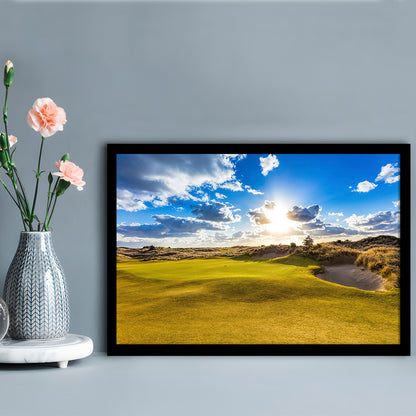 Bandon Trails Golf Course, Hole 18 Fine Art, Framed Art Print Wall Decor, Picture Framed