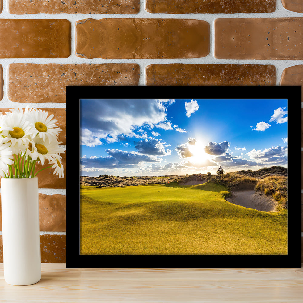 Bandon Trails Golf Course, Hole 18 Fine Art, Framed Art Print Wall Decor, Picture Framed