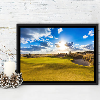 Bandon Trails Golf Course, Hole 18 Fine Art, Floating Framed Canvas Print Wall Art