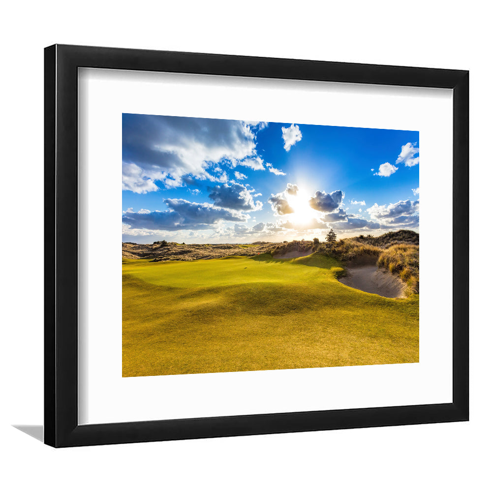 Bandon Trails Golf Course, Hole 18 Fine Art, Goft Art Print, Framed Art Print White Border Wall Decor