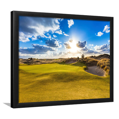 Bandon Trails Golf Course, Hole 18 Fine Art, Framed Art Print Wall Decor, Picture Framed