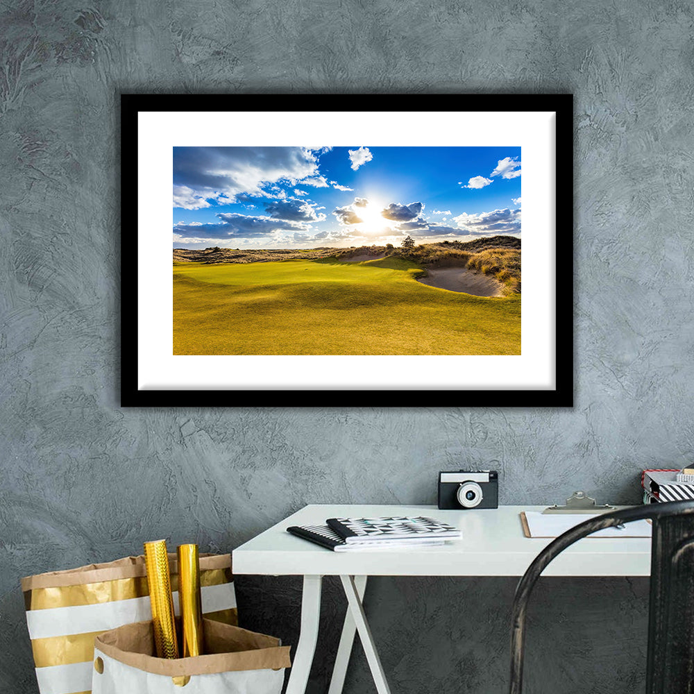 Bandon Trails Golf Course, Hole 18 Fine Art, Goft Art Print, Framed Art Print White Border Wall Decor