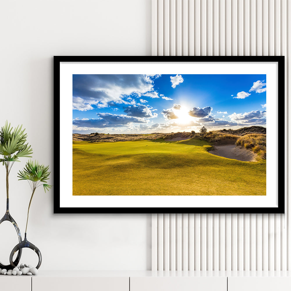 Bandon Trails Golf Course, Hole 18 Fine Art, Goft Art Print, Framed Art Print White Border Wall Decor
