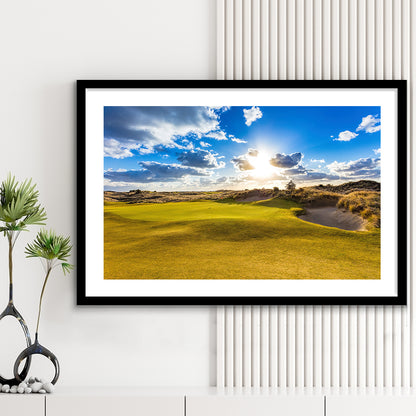Bandon Trails Golf Course, Hole 18 Fine Art, Goft Art Print, Framed Art Print White Border Wall Decor