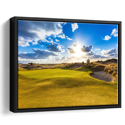 Bandon Trails Golf Course, Hole 18 Fine Art, Floating Framed Canvas Print Wall Art