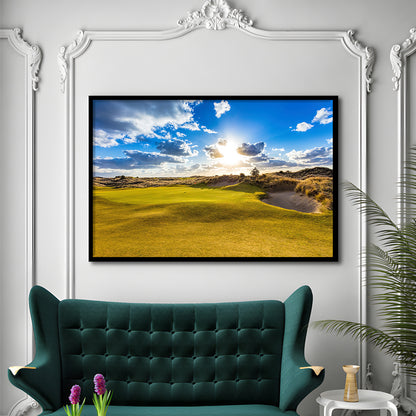 Bandon Trails Golf Course, Hole 18 Fine Art, Framed Art Print Wall Decor, Picture Framed