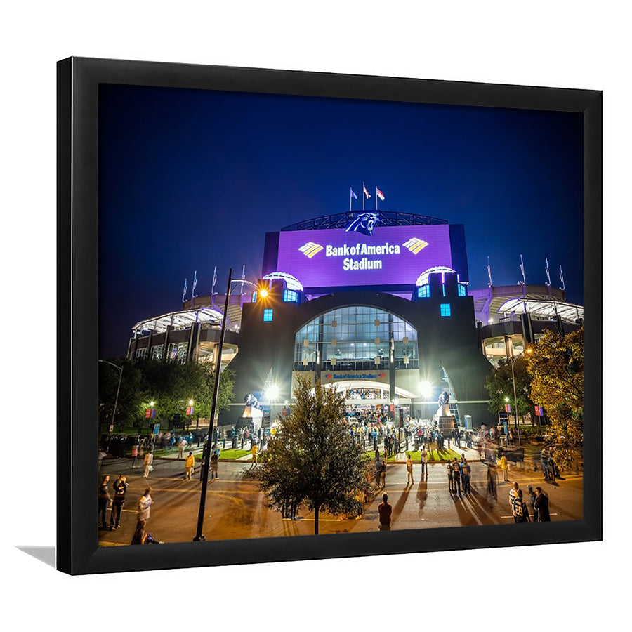 Bank of America Stadium, Stadium Canvas, Sport Art, Gift for him, Framed Art Print Wall Decor, Picture Framed