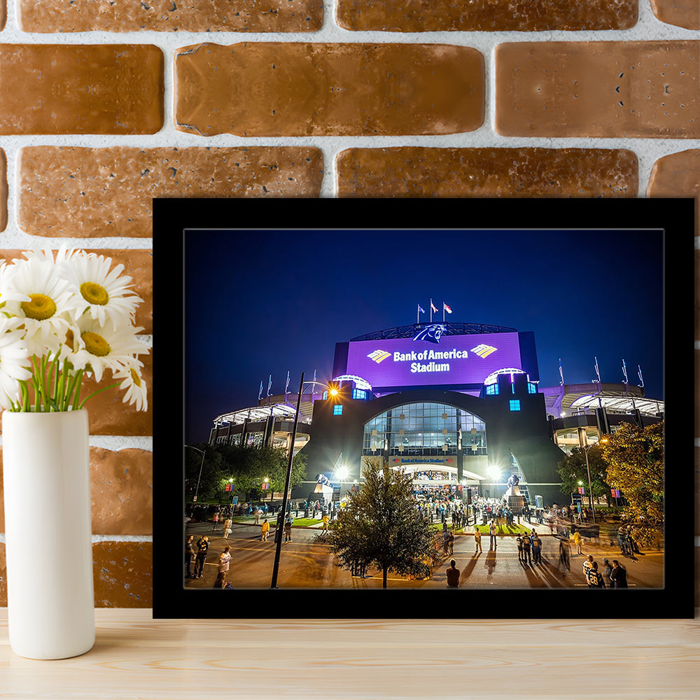 Bank of America Stadium, Stadium Canvas, Sport Art, Gift for him, Framed Art Print Wall Decor, Picture Framed