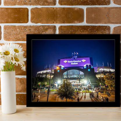 Bank of America Stadium, Stadium Canvas, Sport Art, Gift for him, Framed Art Print Wall Decor, Picture Framed